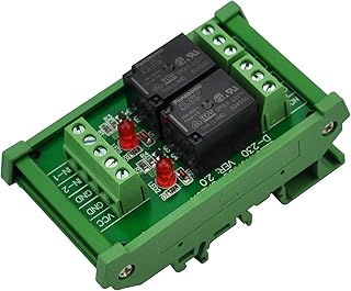 Electronics-Salon DIN Rail Mount 2 SPDT 10Amp Power Relay Interface Module, DC 12V Version. - Image 1