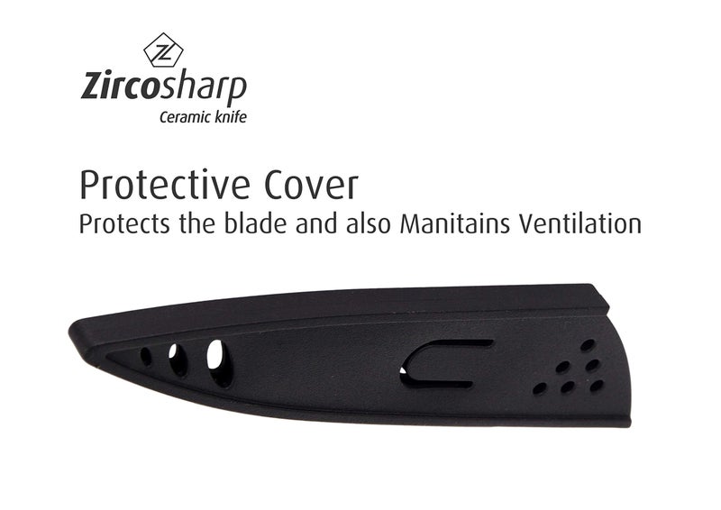 ZircoSharp Ceramic Kitchen Knife, 4.0" Blade Utility Knife, White - Image 5