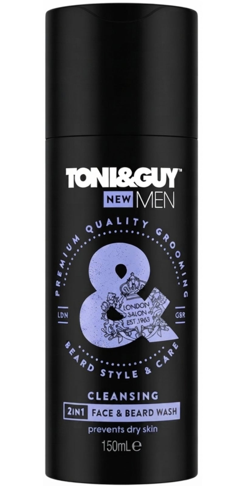 Toni & Guy Cleansing 2In1  Face & Beard Wash Prevents Dry Skin 150Ml
