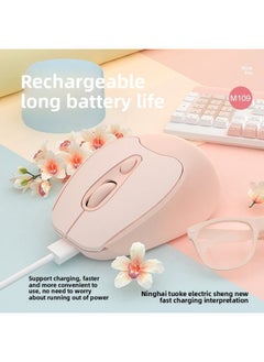 Generic Wireless Bluetooth Mouse Office Rechargeable Notebook Girls Silent Silent For Lenovo Dell For Huawei For Xiaomi-Specifications:"milk Tea Color" Top Version & Dual-mode Bluetooth Charging Model & Stable Continuous - Official Standard  - Image 5