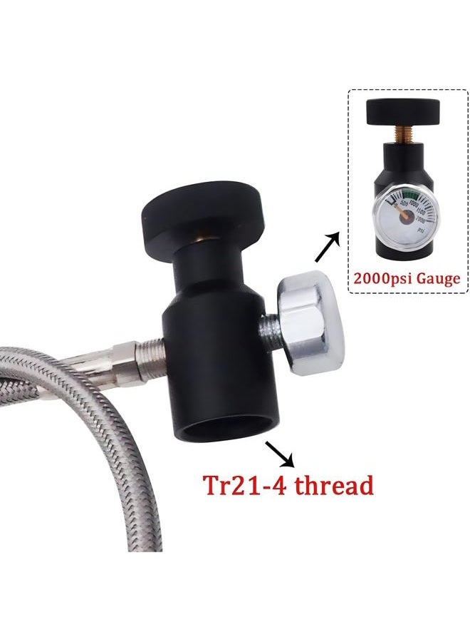 Vavoger Soda Machine CO2 Cylinder Refill Adapter Hose Soda Maker Co2 Canister Refill Station for Filling Soda blue Co2 Bottle - Image 3