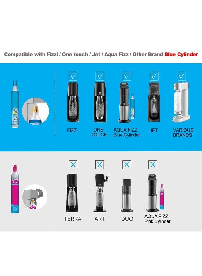 Vavoger Soda Machine CO2 Cylinder Refill Adapter Hose Soda Maker Co2 Canister Refill Station for Filling Soda blue Co2 Bottle - Image 2
