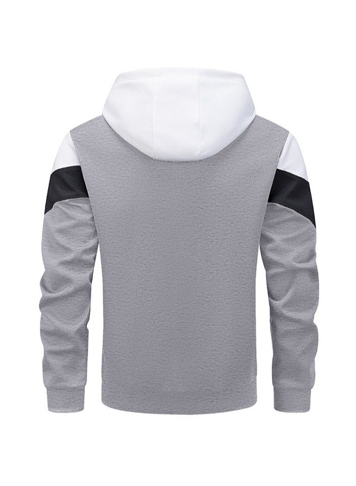 KUYING New Cardigan Contrasting Jacket Sweatshirt  - Image 2