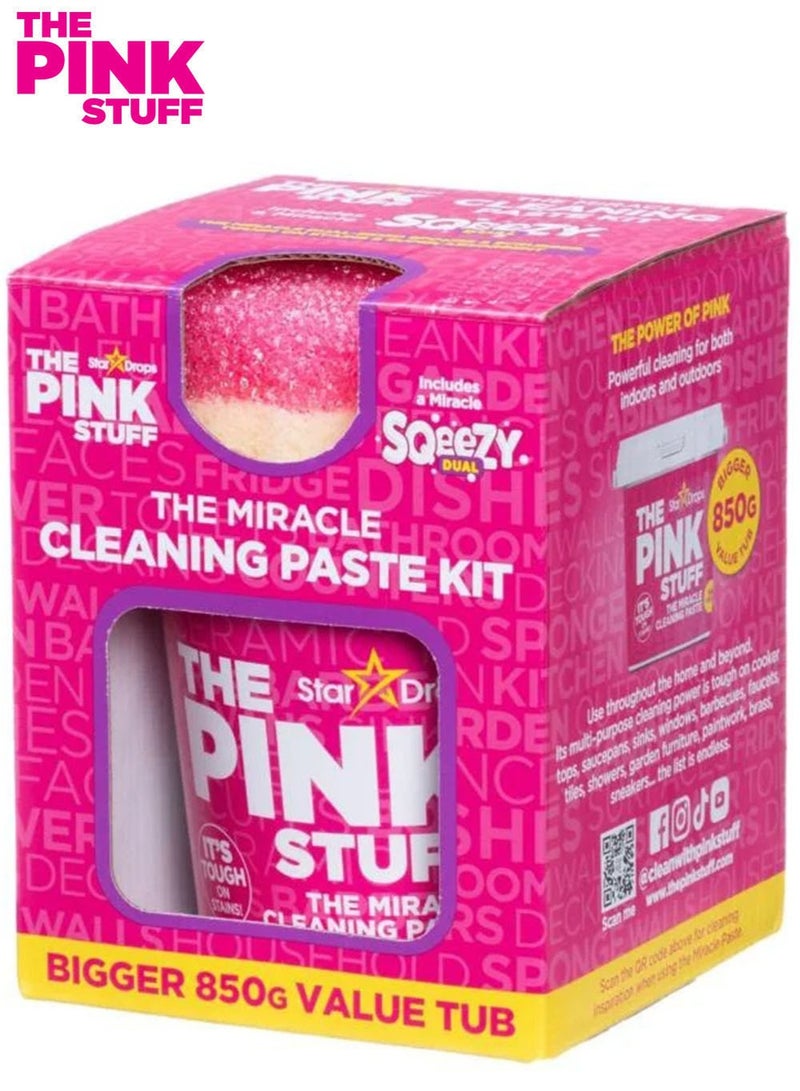 ذا بينك ستاف معجون التنظيف المعجزة 850 جم مع إسفنجة ضغط - Image 1
