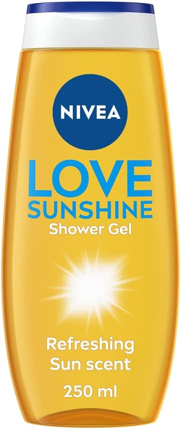 NIVEA Love Sunshine Shower Gel 250 ml Refreshing and Caring Shower Gel with Aloe Vera Nourishing Formula with Unique Summer Fragrance Packaging May Vary