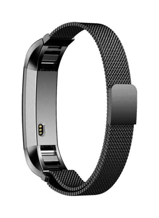 NIBEMINENT Magnetic Stainless Steel Watch Band Strap for Fitbit Alta/Alta HR Black