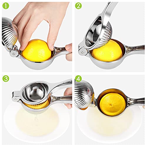 Eleven Rings Stainless Steel Finish Lemon Squeezer with Comfortable Handle | Modern Kitchen Tool For Lemon Juice Extracting | Easy To Use And Clean - Image 2