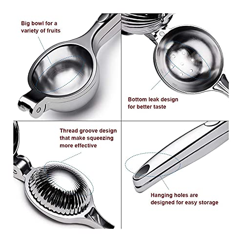 Eleven Rings Stainless Steel Finish Lemon Squeezer with Comfortable Handle | Modern Kitchen Tool For Lemon Juice Extracting | Easy To Use And Clean - Image 4