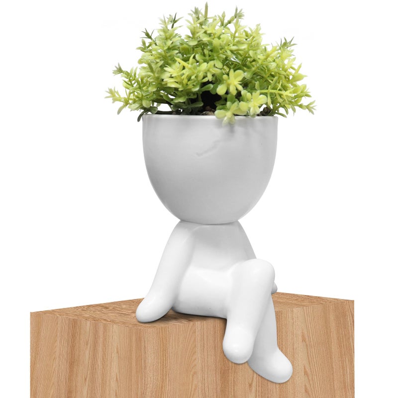 Zerzsy Fake Succulents for Office Decorations for Work Desk Women Fake Plants Office Decor - Small Plants for Office Cubicle Decor - Desk Decorations for Women Office - Set of 1 - Image 1