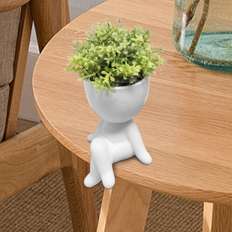 Zerzsy Fake Succulents for Office Decorations for Work Desk Women Fake Plants Office Decor - Small Plants for Office Cubicle Decor - Desk Decorations for Women Office - Set of 1 - Image 5