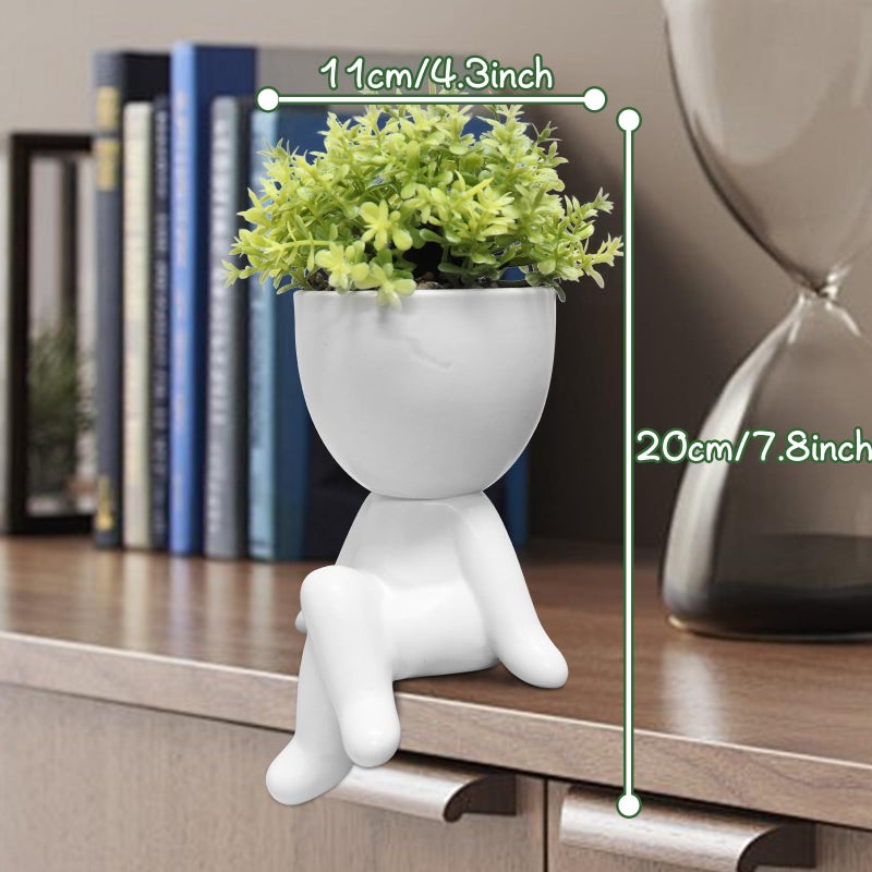 Zerzsy Fake Succulents for Office Decorations for Work Desk Women Fake Plants Office Decor - Small Plants for Office Cubicle Decor - Desk Decorations for Women Office - Set of 1 - Image 2