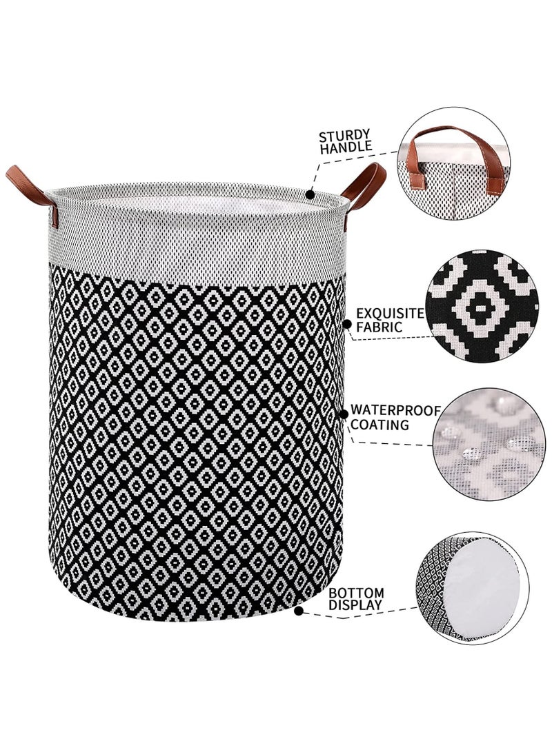 2 Pack Laundry Baskets, 65 L Foldable Waterproof Laundry Basket Laundry Hamper Bag Washing Bin Clothes Bag Organizer Basket for Toys Clothes Bedroom  - Image 3