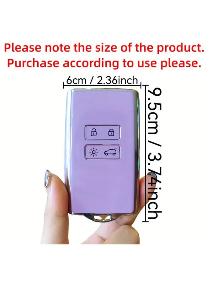 White TPU Car Smart Key Case Cover For Renault Fits Captur Koleos Kadjar Arkana Megane Sandero - Image 2