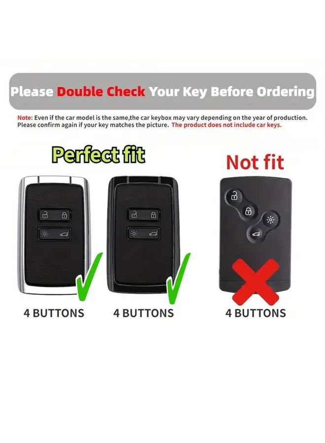 White TPU Car Smart Key Case Cover For Renault Fits Captur Koleos Kadjar Arkana Megane Sandero - Image 3
