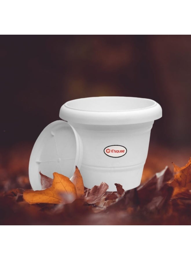 ESQUBE Plastic Flora Flower Pot with Drainage Hole - Image 5