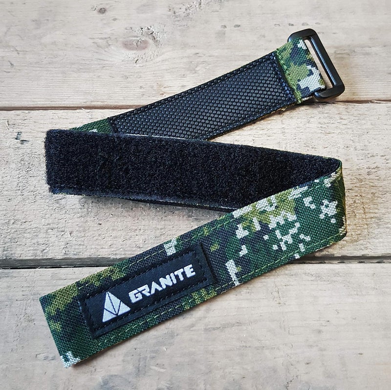 Granite -Design Rockband Bicycle Gear Carrier Strap (Green Camo) - Image 2
