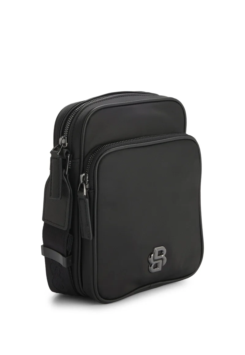 بوس Twill reporter bag with Double B monogram