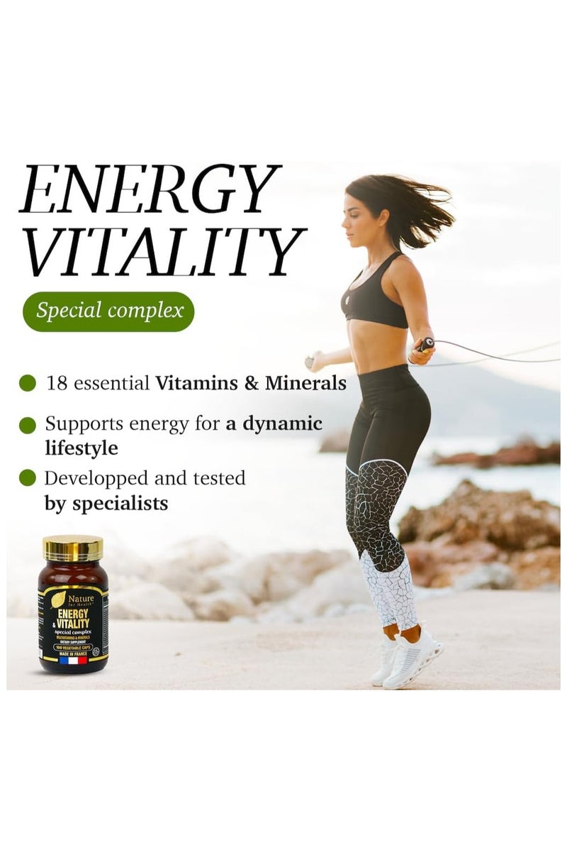 Nature Energy & Vitality Special Complex Dietary Supplement Reducing Tiredness Multivitamins & Minerals Sugar & Gluten-Free 100 Vegetable Caps  - Image 3