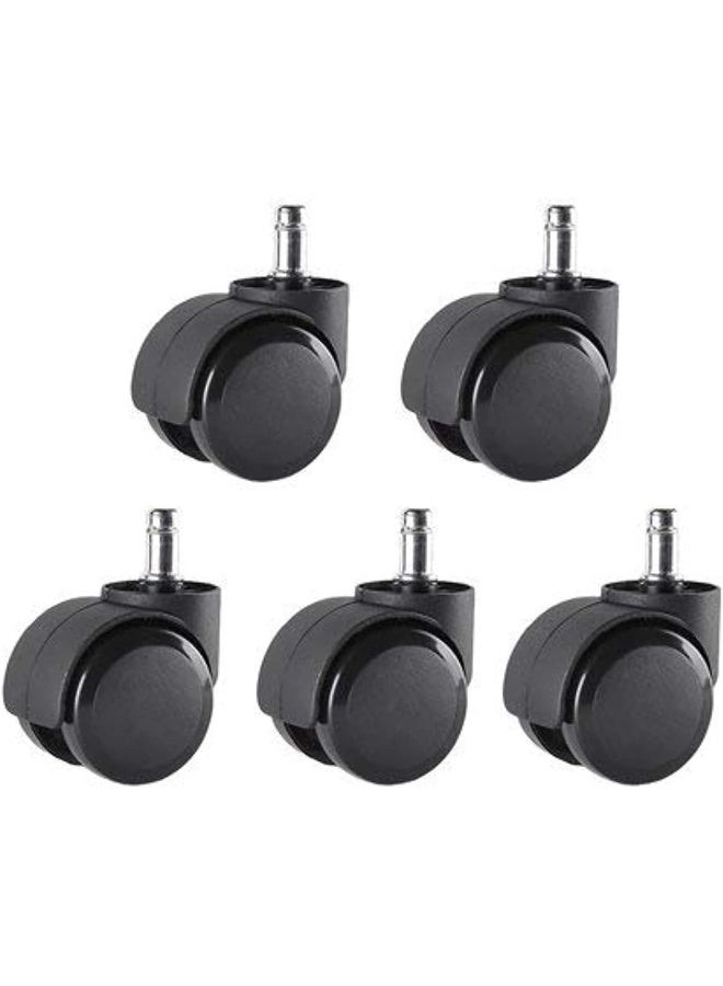 NJM Office Chair Caster Wheel Push Type, Set of 5 Piece - Image 1