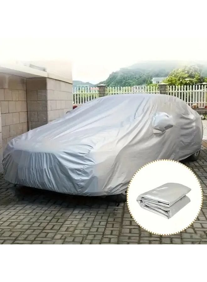 Heavy Duty All Weather Outdoor Car Cover Full Closure Fit for SUVs Trucks Sedans 185 Inches Long with Airflow System Vehicle Parking Access Sun Snow Rain Protection No Interior - Image 1