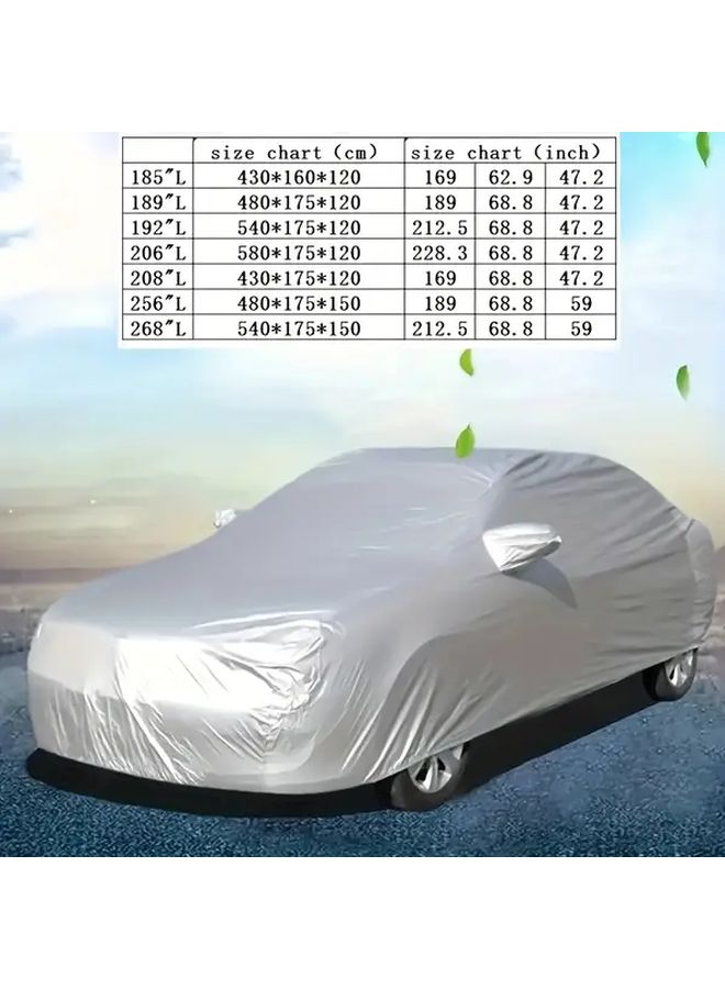 Heavy Duty All Weather Outdoor Car Cover Full Closure Fit for SUVs Trucks Sedans 185 Inches Long with Airflow System Vehicle Parking Access Sun Snow Rain Protection No Interior - Image 3