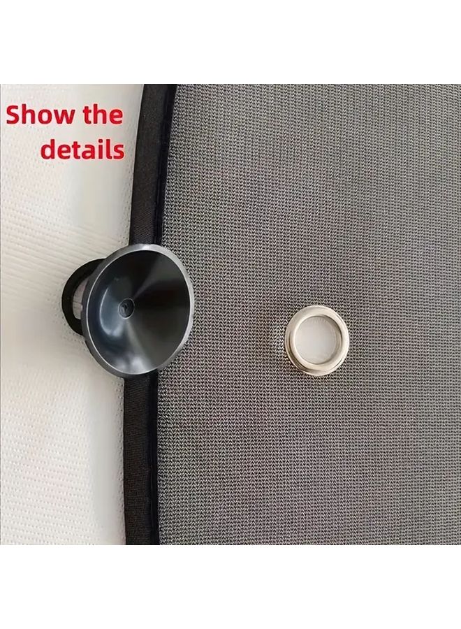 2Pcs Car Side Window Sunshade with Suction Cups UV Protection Heat Blocking Polyamide - Image 5