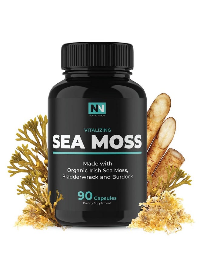 Nobi Nutrition كبسولات الطحالب البحرية الأيرلندية؛ مع 300 ملغ من جذر الأرقطيون العضوي و500 ملغ من مسحوق عشبة البحر الأيرلندية؛ إمداد لمدة 45 يومًا؛ مركب 1300 ملغ؛ يوفر اليود لدعم الغدة الدرقية والمناعة؛ 90 حبة نباتية  - Image 2