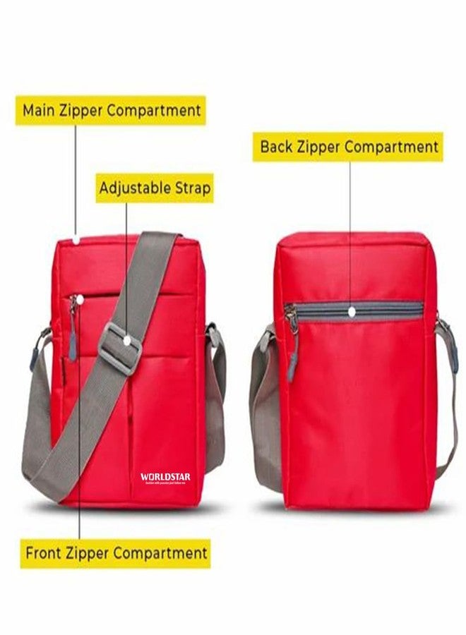 WORLD STAR Kilder Side Sling Bag - Compact, Stylish, and Durable Crossbody Bag for Men & Women (Red) - Image 3