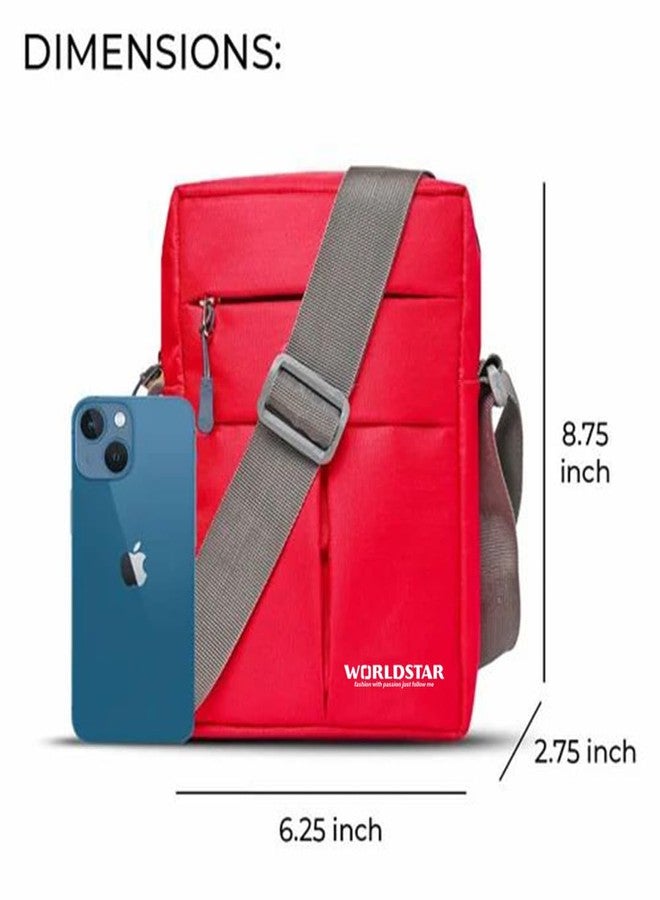 WORLD STAR Kilder Side Sling Bag - Compact, Stylish, and Durable Crossbody Bag for Men & Women (Red) - Image 4