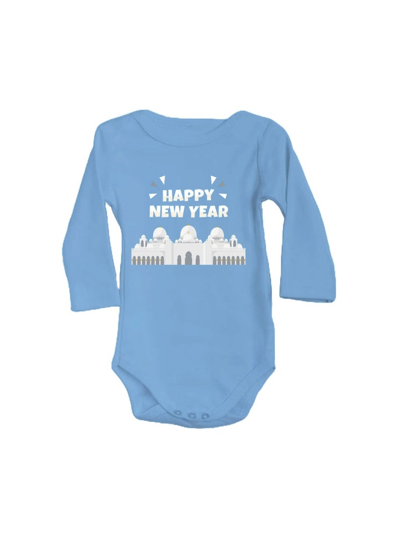 Abu Dhabi New Year's Soft Cotton Unisex Baby Onesie Bodysuit Long Sleeve-Perfect Outfit Celebration For New Year Parties-Gift For Newborns And Toddlers - Image 1