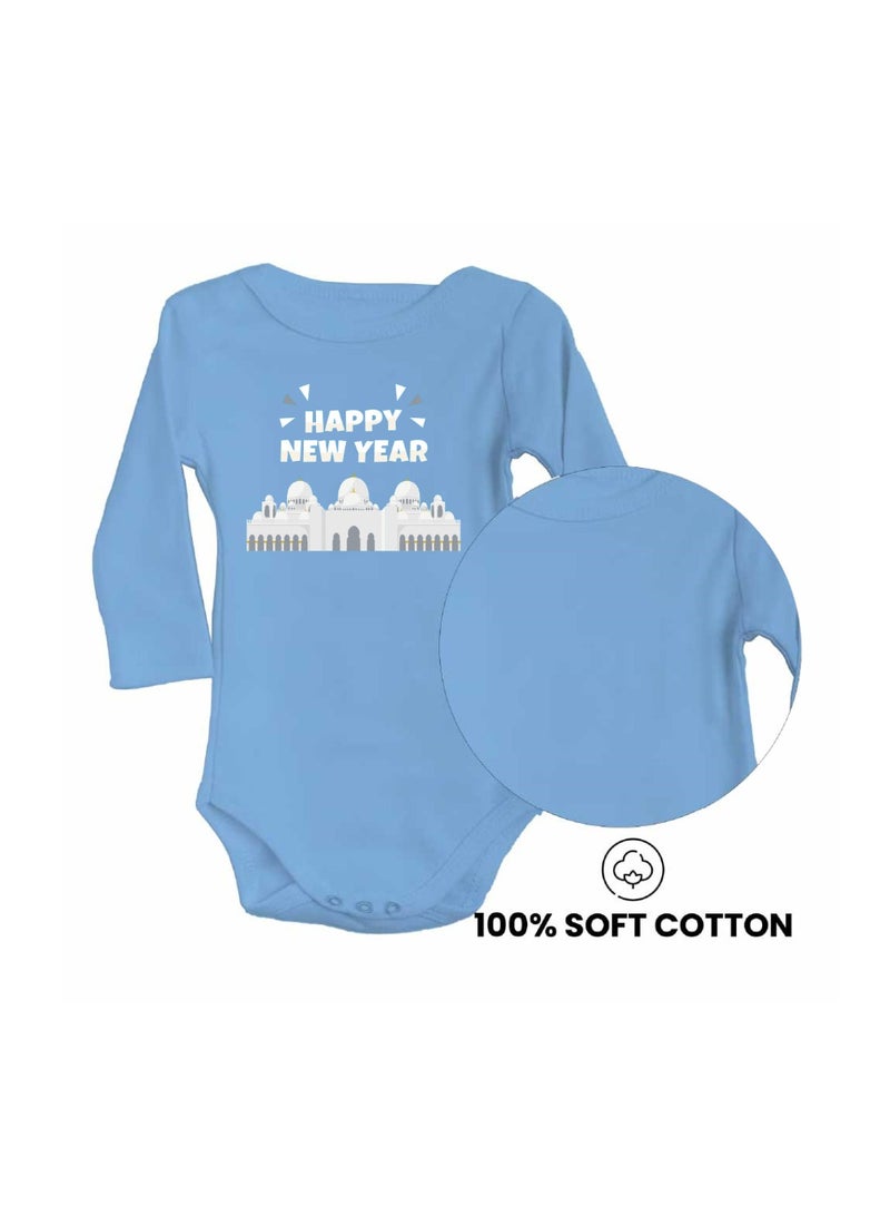 Abu Dhabi New Year's Soft Cotton Unisex Baby Onesie Bodysuit Long Sleeve-Perfect Outfit Celebration For New Year Parties-Gift For Newborns And Toddlers - Image 4