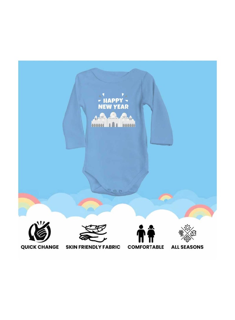 Abu Dhabi New Year's Soft Cotton Unisex Baby Onesie Bodysuit Long Sleeve-Perfect Outfit Celebration For New Year Parties-Gift For Newborns And Toddlers - Image 5
