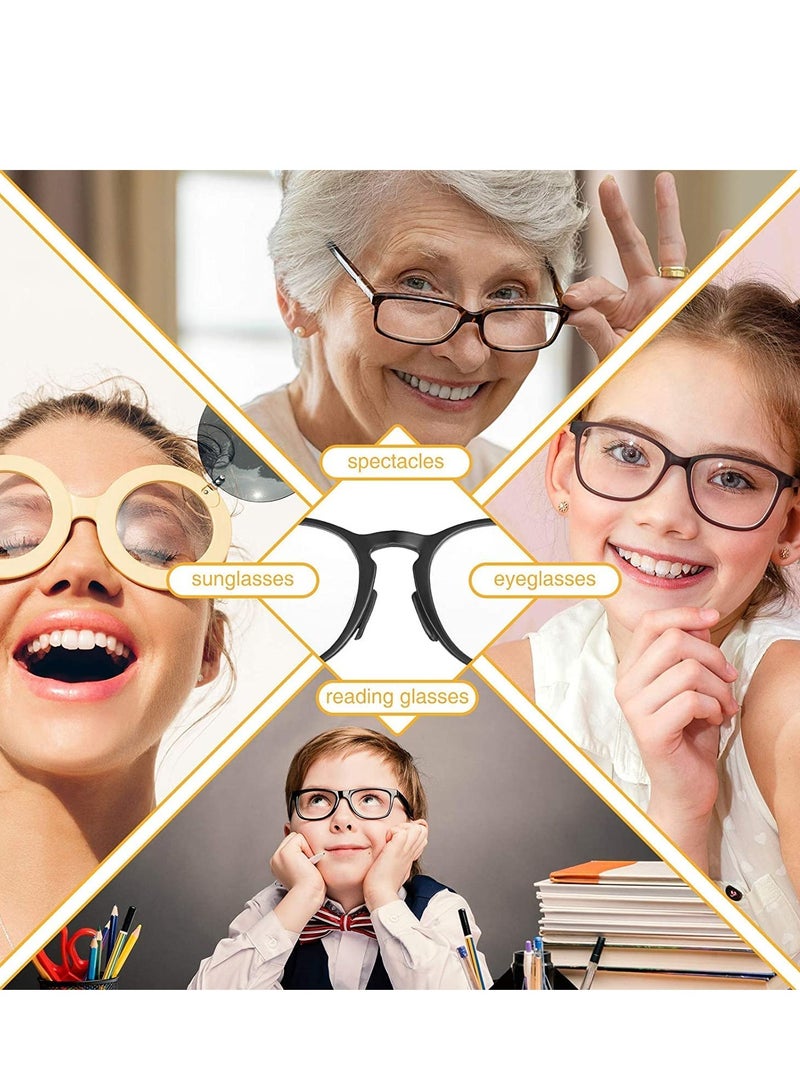 Adhesive Eye Glasses Nose Pads, D Shape Stick on Anti-Slip Soft Silicone, Pad for Most, Eyeglasses and Sunglasses, 15 x 7 x 1 mm (Black) 24 Pairs - Image 4