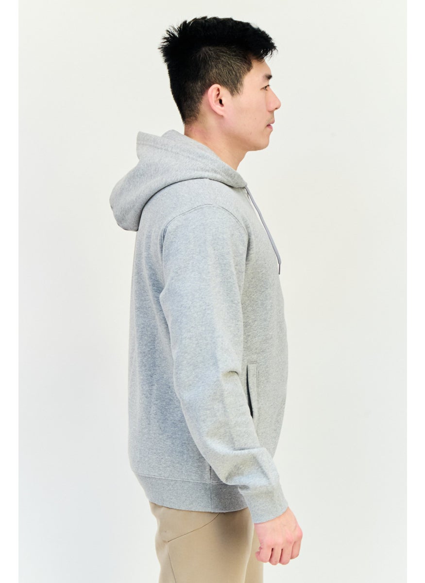 Reebok Men Sportswear Fit Embroidered Logo Long Sleeves Outdoor Hoodie, Grey  - Image 4