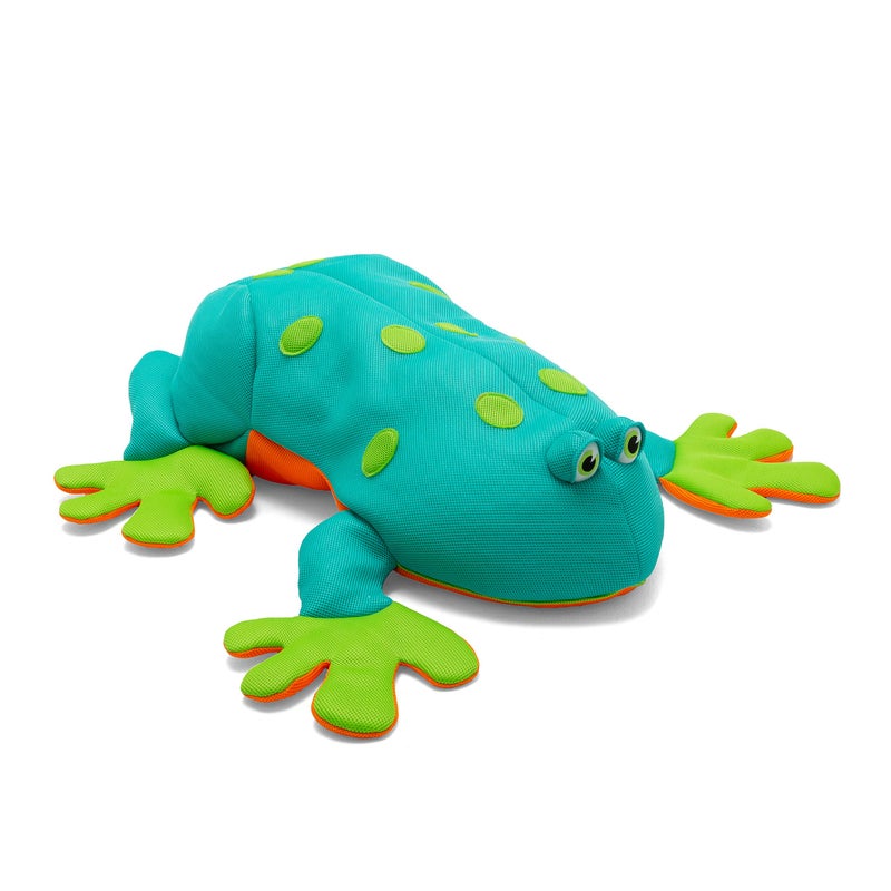 Big Joe Pool Petz Large Frog Animal Pool Toy Float, Frog Shape Mesh, Quick Draining Fabric, 3 feet - Image 1