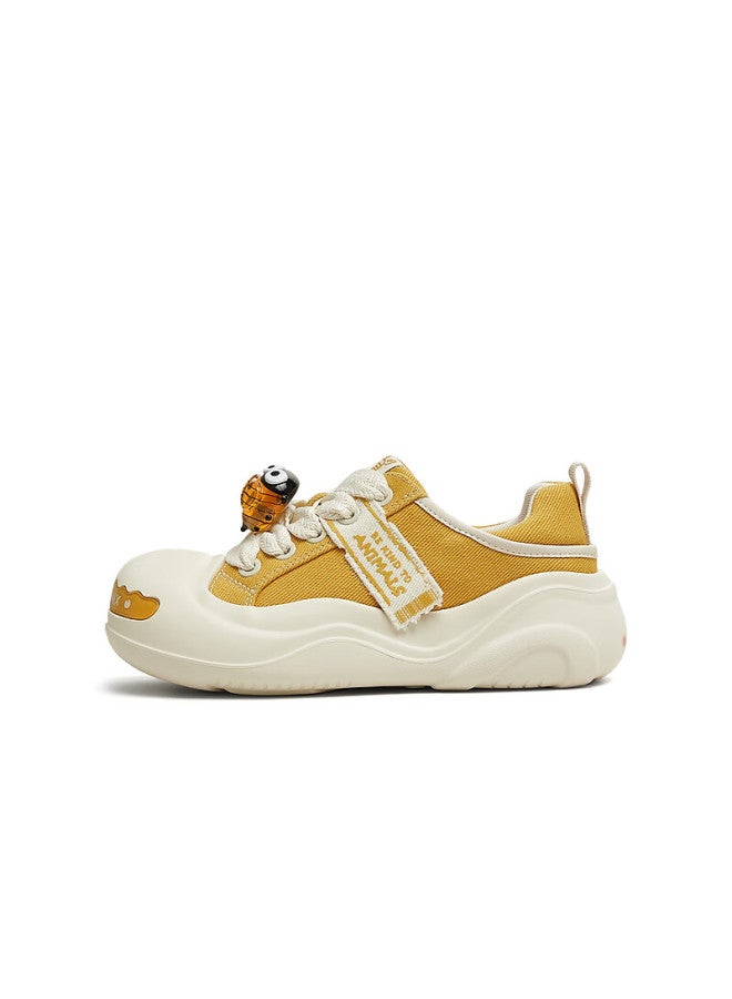 TEENMIX Teenmix Women's Canvas Shoes, Same Style As In The Mall, Papa Farm Series Women's Casual Shoes 2025 Summer Yellow Size 36 - Image 2