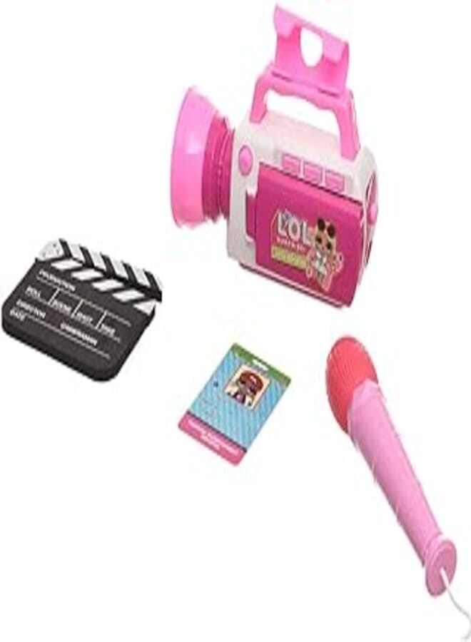 Generic one year warranty_LOL Surprise 901-665 Plastic Little Reporter GameWith Microphone And Camera Set Of 4 Pieces For Kids - Pink Black 