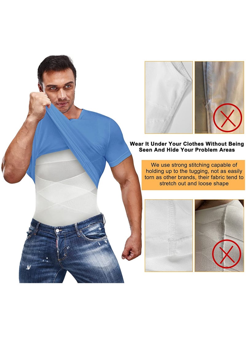 Compression Shirt for Men Slimming Undershirt Body Shaper Tank top for Sleeveless Shapewear Vest Men-White, L - pzsku/Z5A6A7EF6B1997300A573Z/45/_/1703767002/35005d8f-5d72-4600-96ae-062a5d499521