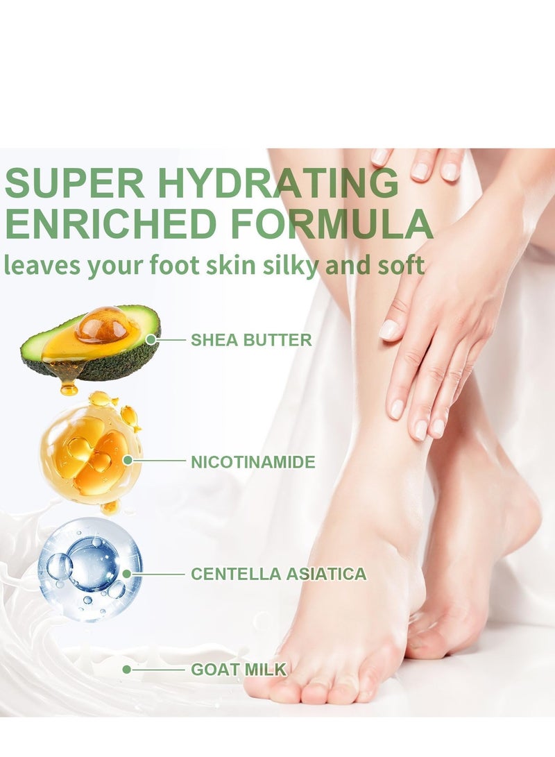 ILISYA Foot Mask,Moisturizing Foot Mask with Shea Butter and Goat Milk,Hydrating Foot Masks for Dry Cracked Feet,Dry Skin Moisturizer for Soft and Smooth Touch Feet for Men Women(5 Pairs) - Image 2