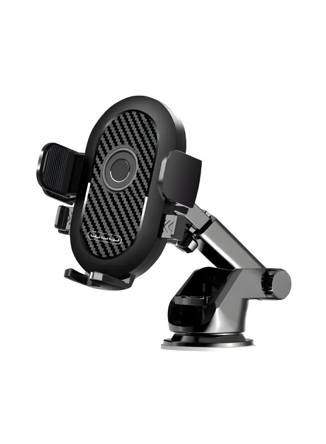 The WUW Z32 mobile phone holder is mounted on the dashboard with an elegant design, strong fixation, and 360-degree rotation. - Image 1