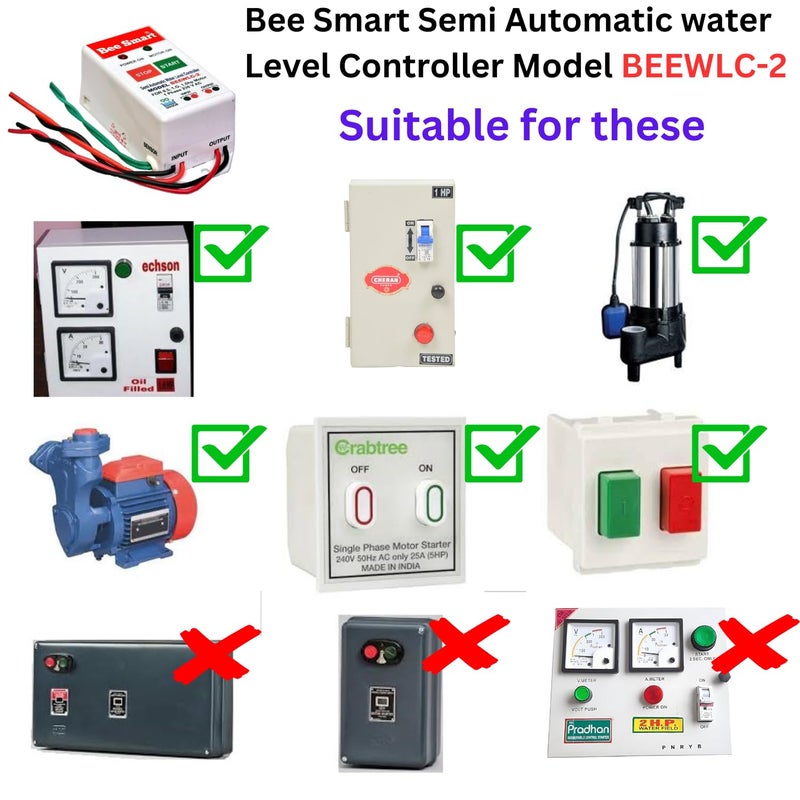 Bee Smart semi automatic water level controller Manual on auto of use 30 A Relay model BEEWLC-2(Pack of 3) - Image 4
