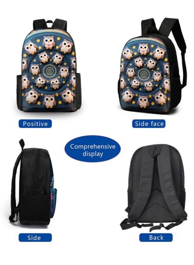 Bright Li Fire Fashion is unlimited! Cartoon bag three-piece set, suitable for a variety of scenes for students and teenagers (available for students, children, friends on outings, mountain climbing, school, etc.) - 95 - Image 3