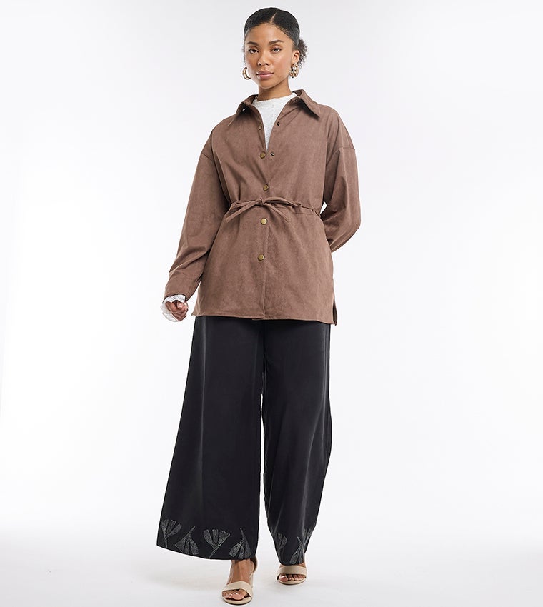 BCBG SUEDE OVERSHIRT