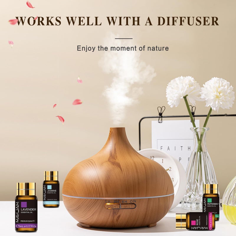 MAYJAM Tea Tree 20 Pcs Pure Essential Oil Gift Set, for Diffuser, Humidifiers, Skin Care, Massage, Fragrance Oil Scent for DIY Candle and Soap Making, Gift for Friend (5ML) - Image 4