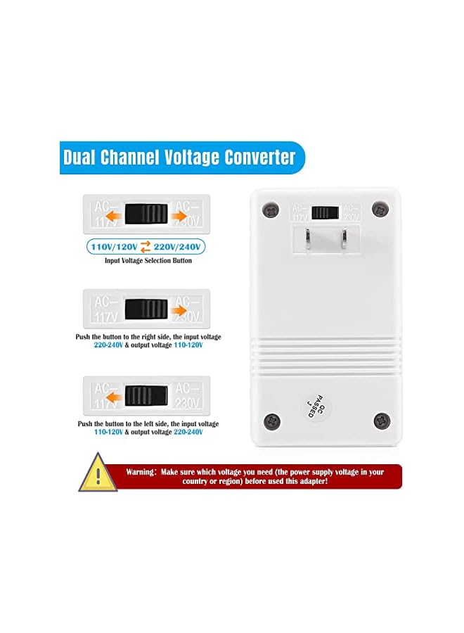 PROMASS محول الطاقة الكهربائي promass - 110 فولت إلى 220 فولت أو من 220 فولت إلى 110 فولت معيار دولي 2 سن (SW-S12-100W) - Image 4