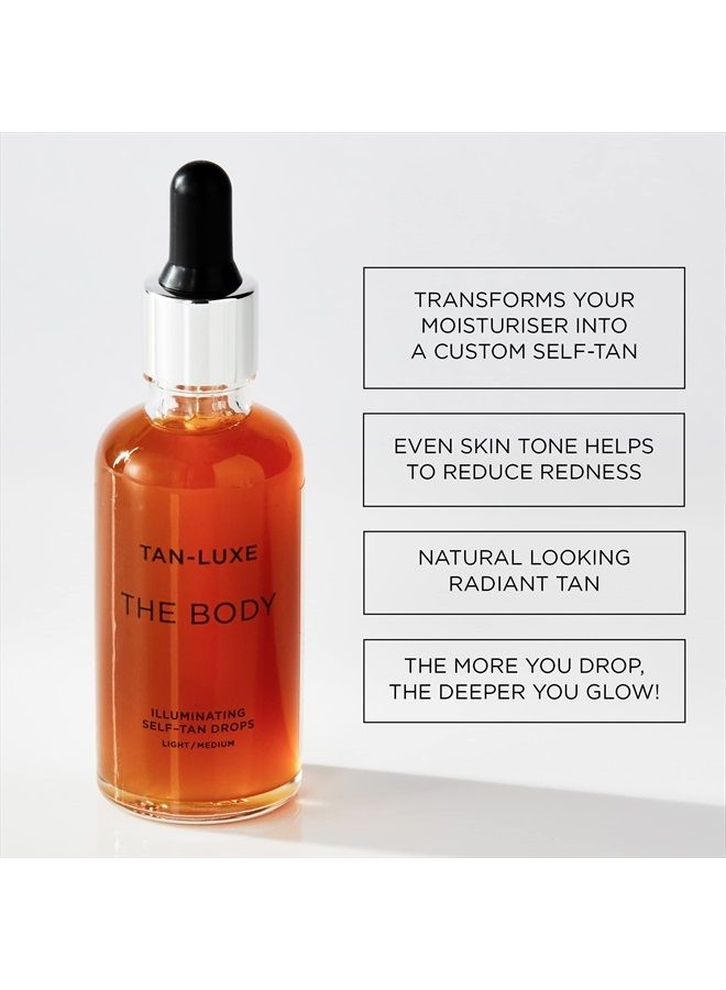TAN-LUXE The Body - Illuminating Self-Tan Drops, 50ml - Cruelty & Toxin Free - Light/Medium - Image 5