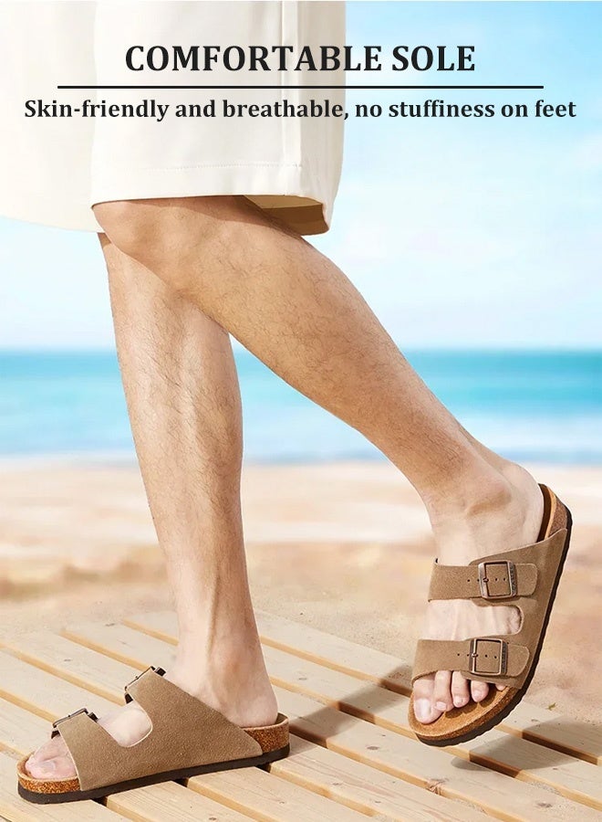 RUIZU Comfortable summer slipper made of suede with a soft sole - Image 2