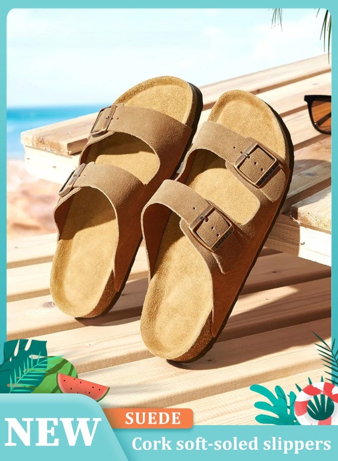 RUIZU Comfortable summer slipper made of suede with a soft sole - Image 1
