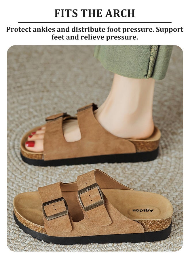RUIZU Comfortable summer slipper made of suede with a soft sole - Image 5