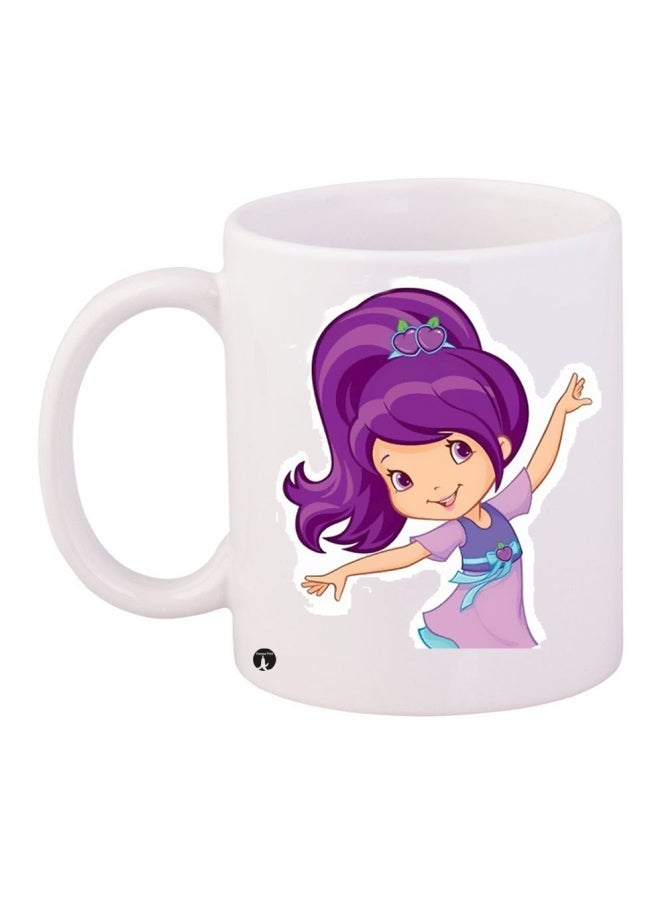 RYN Ceramic Coffee Mug White/Purple